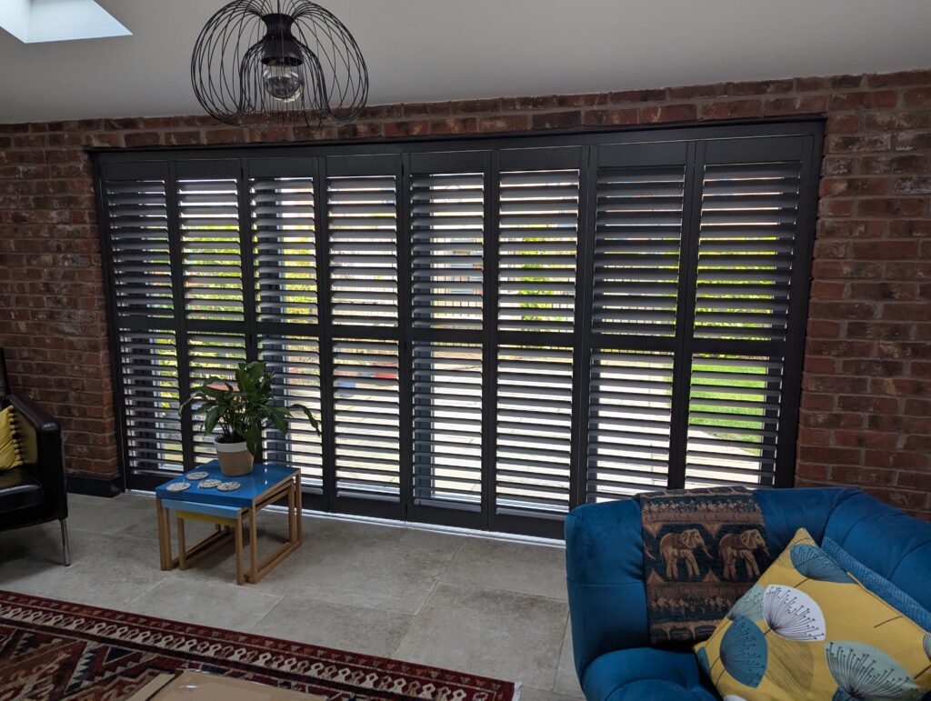 Anthracite Clay Shutters on Tracking cheshire