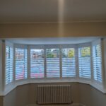 white bay shutter installed in chester