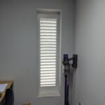 Decorators White MDF bay shutter installed in Chester