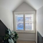 Arran MDF shutters with 76mm louvres in Silk White fotted on Camber Deco Frames Installed in Chester (2)