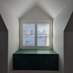 Arran MDF shutters with 76mm louvres in Silk White fotted on Camber Deco Frames Installed in Chester (2)