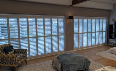 Tracked Shutters Installed over Bi Fold Doors in Chester (4)