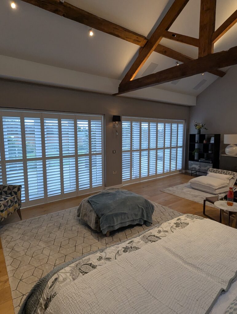 Tracked Shutters Installed over Bi Fold Doors in Chester (4)