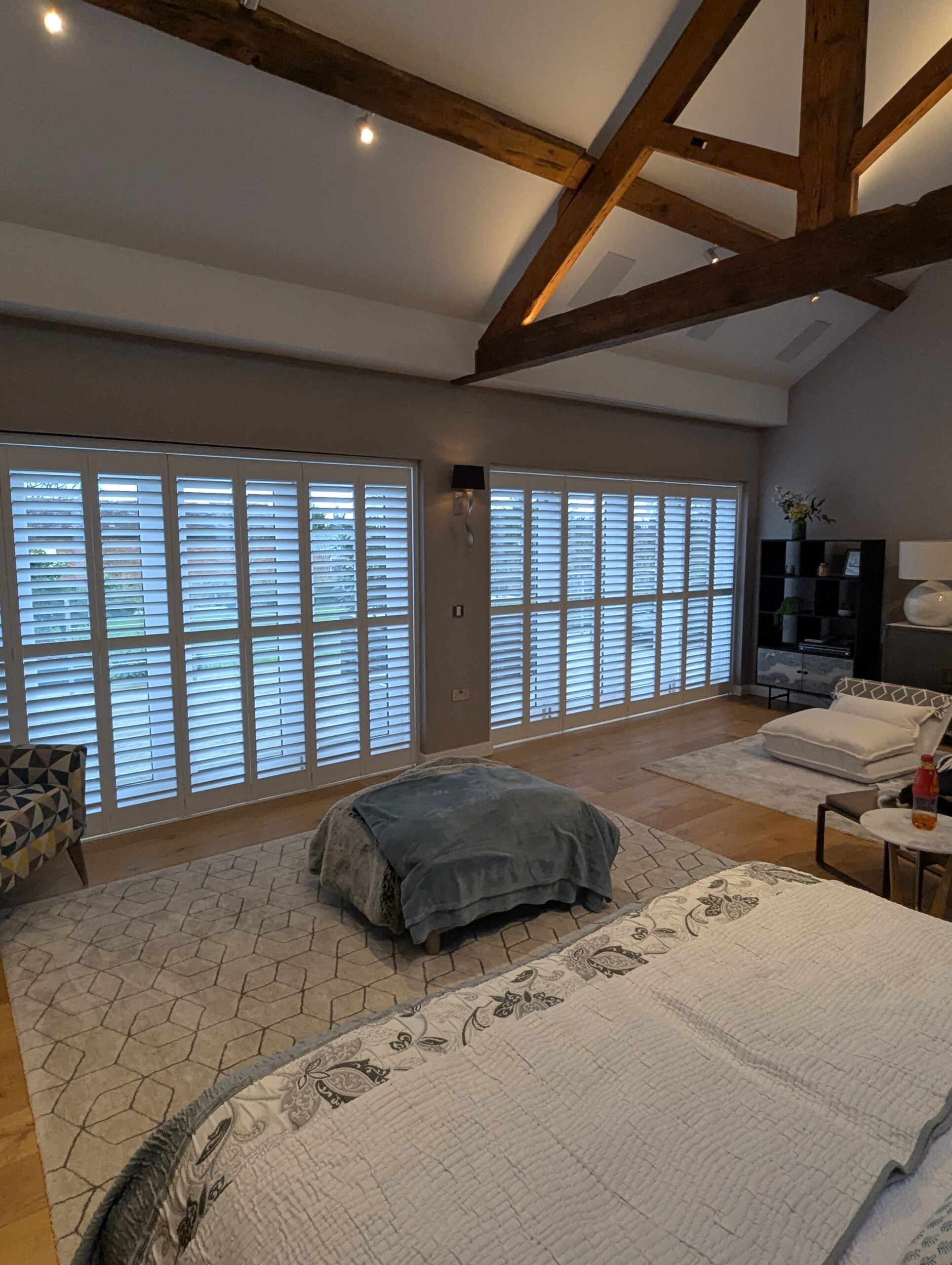 Tracked Shutters Installed over Bi Fold Doors in Chester (4)