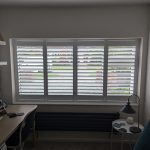 Arran MDF shutters in Pure White installed in Upton, Chester