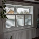 Cafe Style Arran MDF shutters in Pure White installed in Ellesmere Port (1)