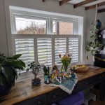 Cafe Style Arran MDF shutters in Pure White installed in Ellesmere Port (1)