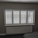 white mdf shutters installed in macclesfield cheshire