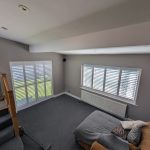 white mdf shutters installed in macclesfield cheshire