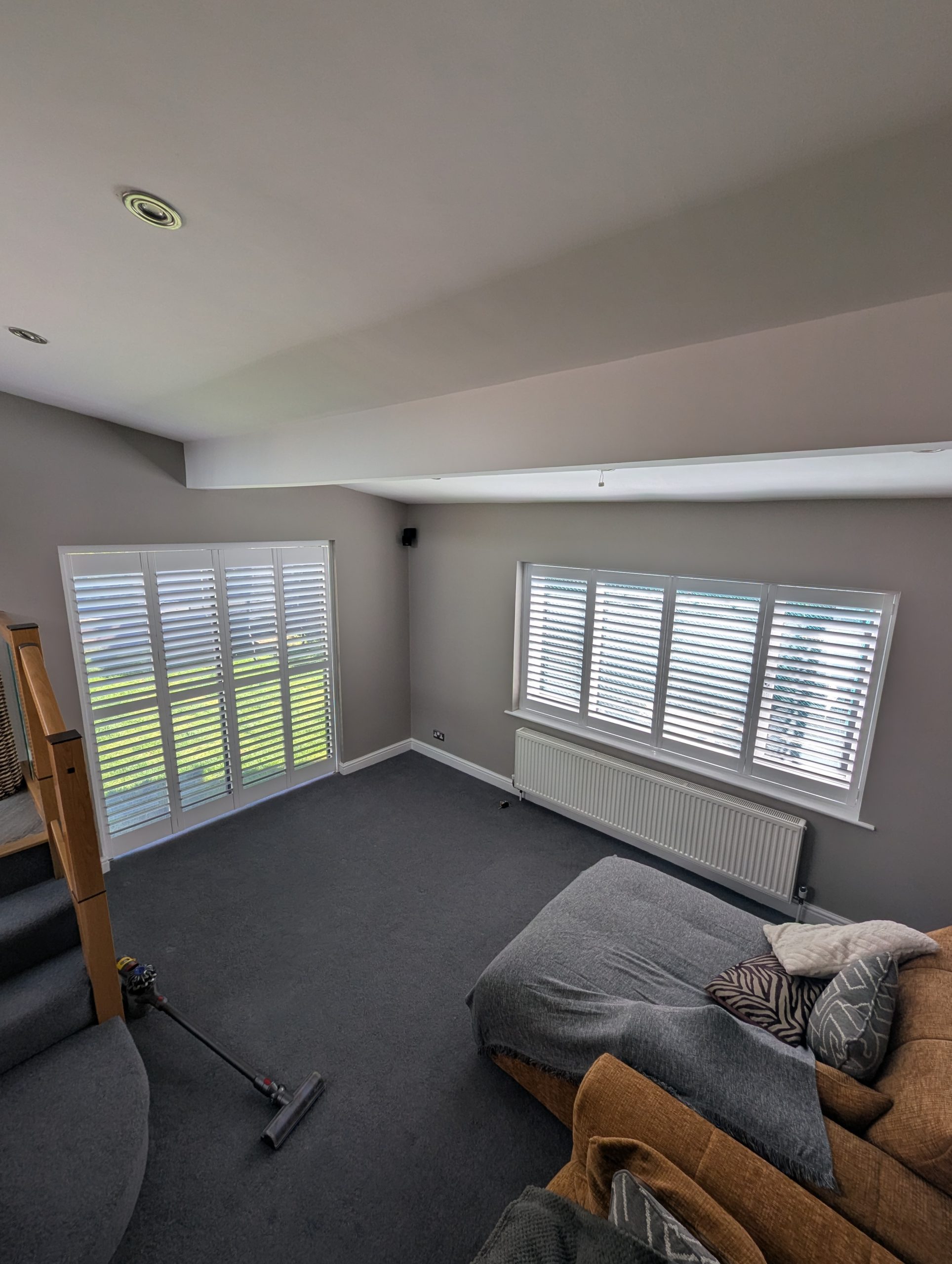 white mdf shutters installed in macclesfield cheshire