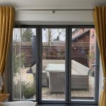 Pleated fly screen over bi fold doors chester (2)