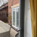 Pleated fly screen over bi fold doors chester (2)